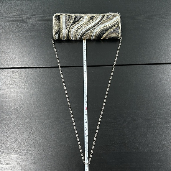 Bebe Chain Design Clutch with Strap - Picture 13 of 14